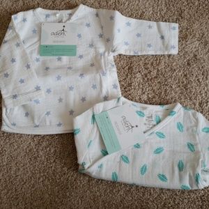 NWT Aden & Anais side snap shirts
